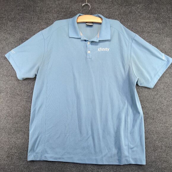 Nike Dri-Fit Men's Xfinity Golf Polo Shirt Blue 2XL XXL Short Sleeve Polyester - Picture 2 of 16
